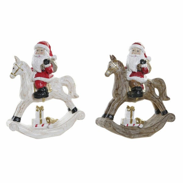 Χριστουγεννιάτικο Στολίδι DKD Home Decor Ρητίνη Άλογο (2 pcs) (13.5 x 6 x 17 cm)