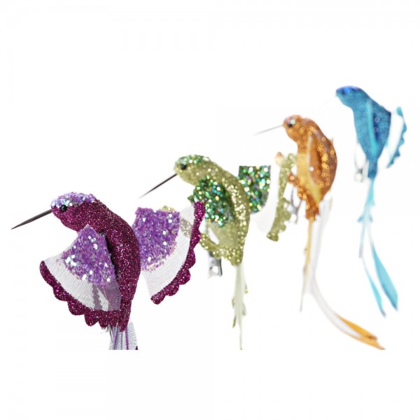 Διακόσμηση DKD Home Decor πολυεστέρας Fugl Foam (11 x 5 x 13 cm) (4 Μονάδες)