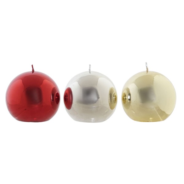 Κερί DKD Home Decor Χριστουγεννιάτικο στεφάνι (9 x 9 x 9 cm) (3 Μονάδες)