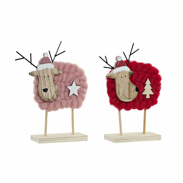 Χριστουγεννιάτικο Στολίδι DKD Home Decor πολυεστέρας Ξύλο (2 pcs) (12 x 4 x 17 cm)