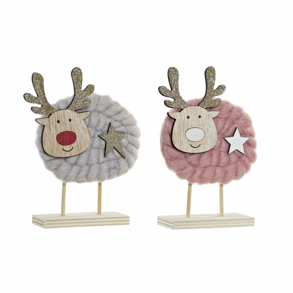 Χριστουγεννιάτικο Στολίδι DKD Home Decor πολυεστέρας Ξύλο (2 pcs) (10 x 4 x 16 cm)