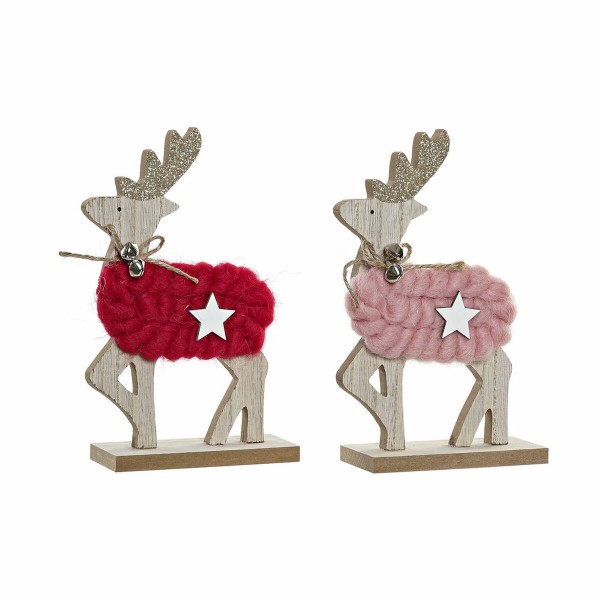 Χριστουγεννιάτικο Στολίδι DKD Home Decor πολυεστέρας Ξύλο (2 pcs) (10.5 x 4.5 x 19 cm)