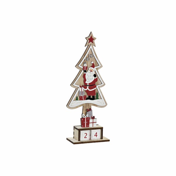 Ξύλινο Ημερολόγιο DKD Home Decor Χριστουγεννιάτικο στεφάνι Άη Βασίλης (11 x 5 x 28 cm)