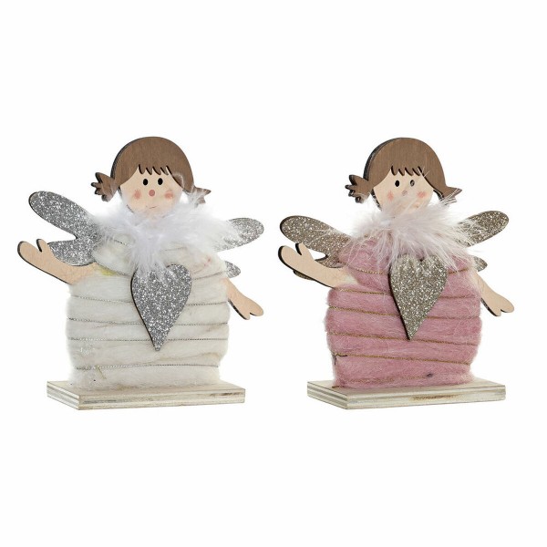 Χριστουγεννιάτικο Στολίδι DKD Home Decor πολυεστέρας Ξύλο (2 pcs) (15 x 5 x 15 cm)