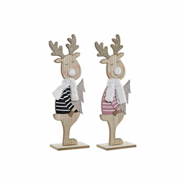 Χριστουγεννιάτικο Στολίδι DKD Home Decor πολυεστέρας Ξύλο (2 pcs) (13 x 8 x 43 cm)