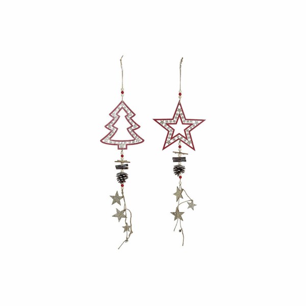 Χριστουγεννιάτικο Στολίδι DKD Home Decor Ξύλο Δέντρο (2 pcs) (19 x 5 x 60 cm)