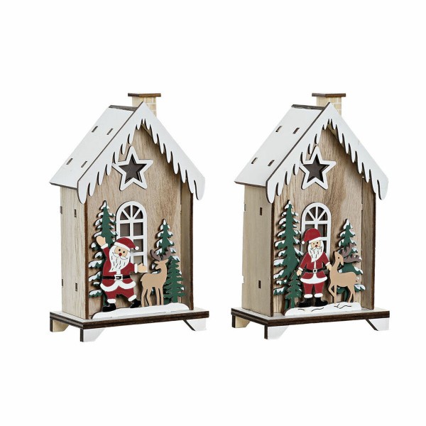 Χριστουγεννιάτικο Στολίδι DKD Home Decor Ξύλο (2 pcs) (9.5 x 5.5 x 15.5 cm)