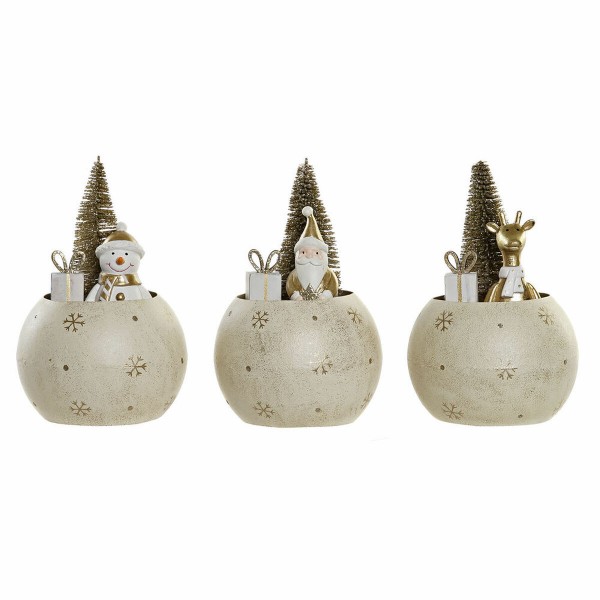 Χριστουγεννιάτικο Στολίδι DKD Home Decor Μέταλλο (3 pcs) (10 x 10 x 17 cm)