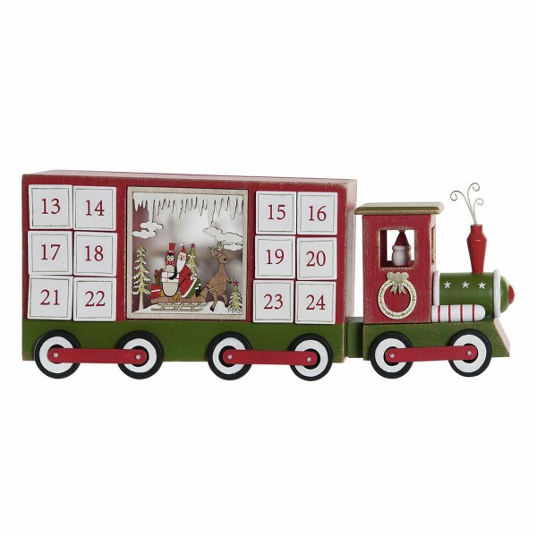 Εορταστικό Ημερολόγιο DKD Home Decor Ξύλο Τρένο (43 x 9.5 x 17 cm)