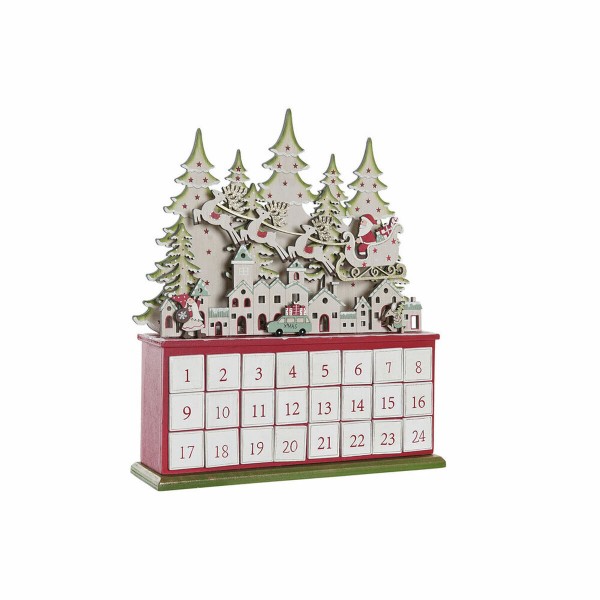 Εορταστικό Ημερολόγιο DKD Home Decor Ξύλο (32 x 8.5 x 38 cm)