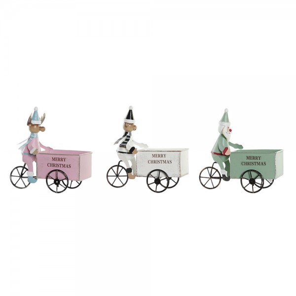 Χριστουγεννιάτικο Στολίδι DKD Home Decor Μέταλλο (15 x 7 x 16 cm) (3 pcs)