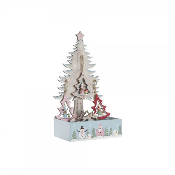 Χριστουγεννιάτικο Στολίδι DKD Home Decor Ξύλο Δέντρο (3 pcs) (17 x 11 x 32 cm)