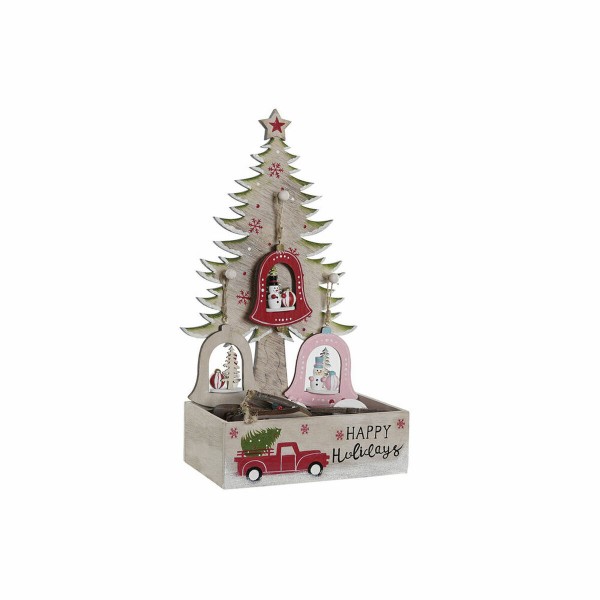 Χριστουγεννιάτικο Στολίδι DKD Home Decor Καμπάνα Ξύλο (3 pcs) (17 x 11 x 32 cm)