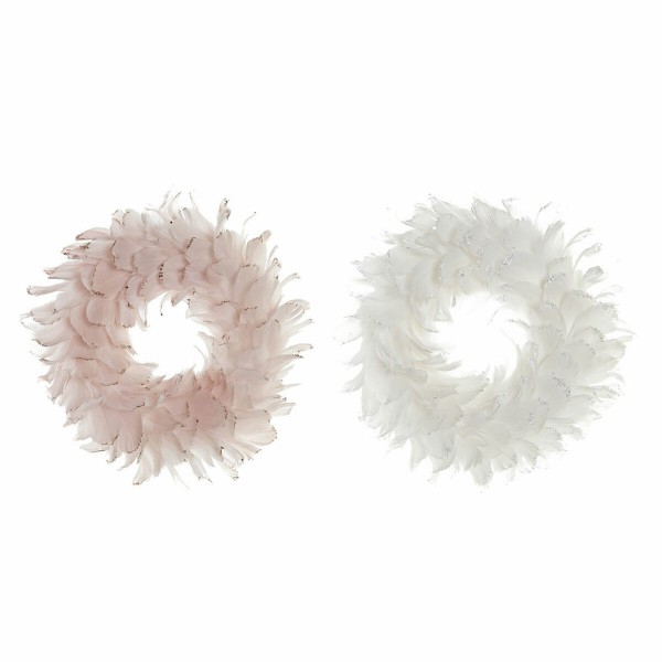 Κρεμαστή διακόσμηση DKD Home Decor Φτερά (2 pcs) (30 x 7 x 30 cm)