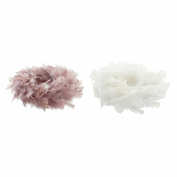 Κρεμαστή διακόσμηση DKD Home Decor Αφρός Φτερά (40 x 40 x 6 cm) (2 pcs)