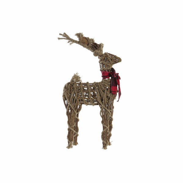 Χριστουγεννιάτικο Στολίδι DKD Home Decor Τάρανδος λυγαριά (33 x 14 x 60 cm)