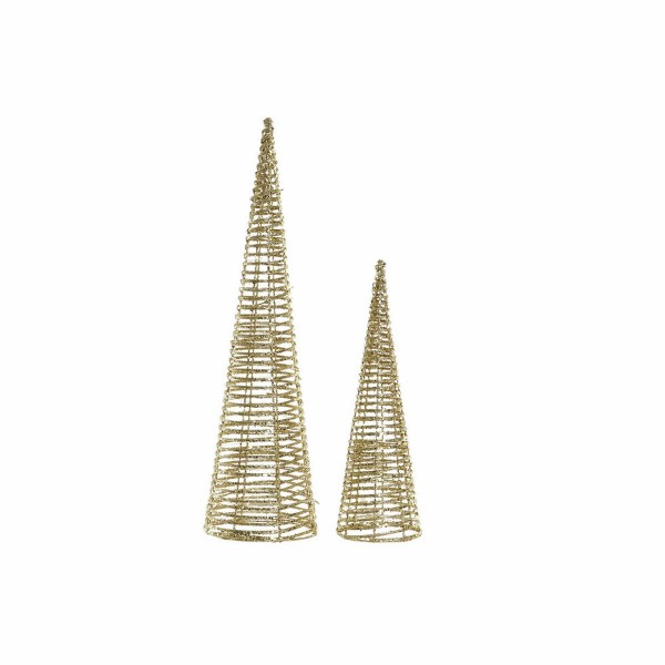 Χριστουγεννιάτικο Στολίδι DKD Home Decor ρατάν (2 pcs) (12 x 12 x 40 cm) (16 x 16 x 60 cm)