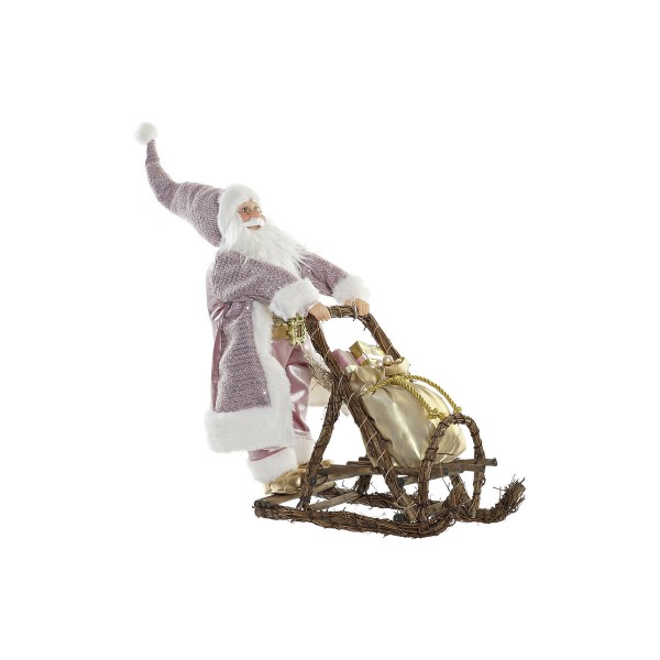 Χριστουγεννιάτικο Στολίδι DKD Home Decor Ξύλο πολυεστέρας Άη Βασίλης (42 x 25 x 48 cm)