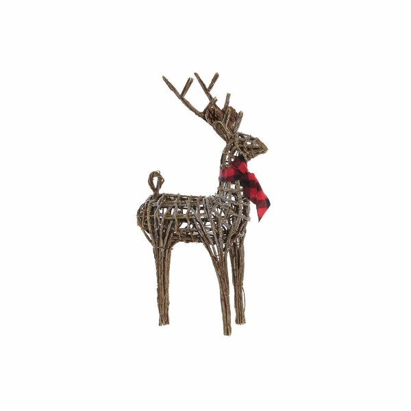 Χριστουγεννιάτικο Στολίδι DKD Home Decor Τάρανδος Γιούτα λυγαριά (33 x 14 x 60 cm)