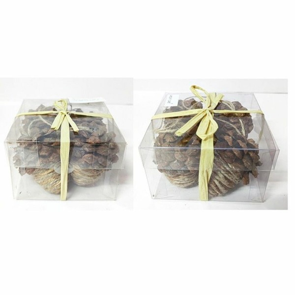 Χριστουγεννιάτικο Στολίδι DKD Home Decor ρατάν (11 x 11 x 7 cm) (7 x 7 x 8 cm) (2 pcs)