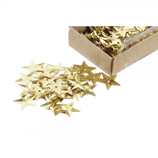 Διακόσμηση DKD Home Decor Ασημί Χρυσό Αστέρια PVC 29 gr (x2)