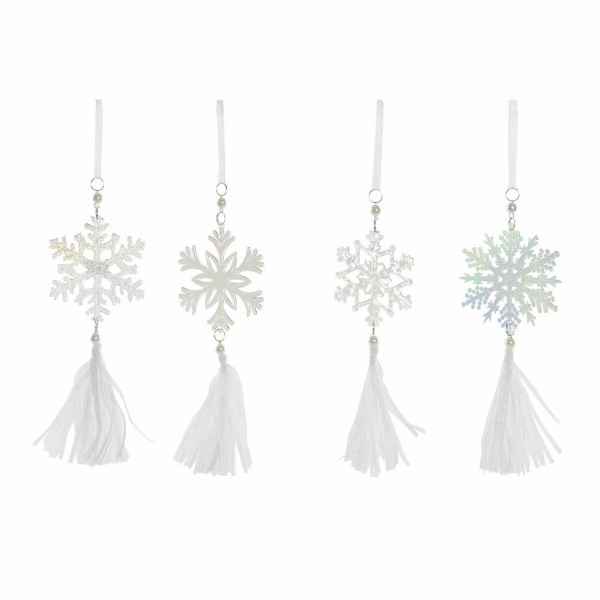 Χριστουγεννιάτικο Στολίδι DKD Home Decor Ακρυλικό Πολυανθρακικό (4 pcs) (9 x 0.5 x 32 cm)