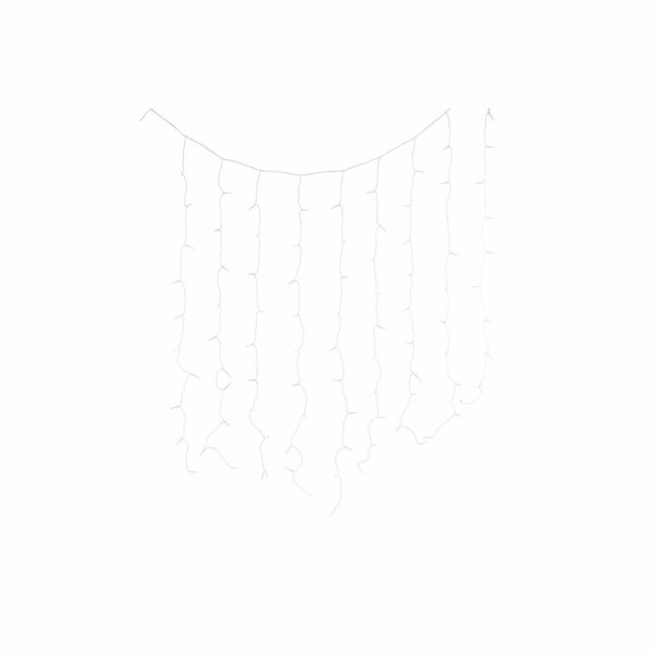 Κουρτίνα με Φώτα LED DKD Home Decor Χριστουγεννιάτικο στεφάνι Λευκό PVC (200 x 1 x 200 cm)