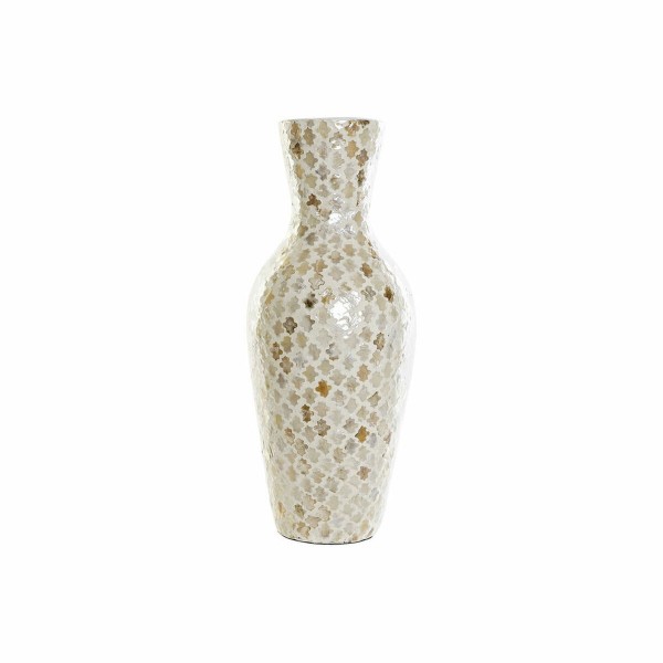 Βάζο DKD Home Decor Καφέ Κρεμ Διακοσμητική κανάτα Από φίλντισι Άραβας (20 x 20 x 53 cm)