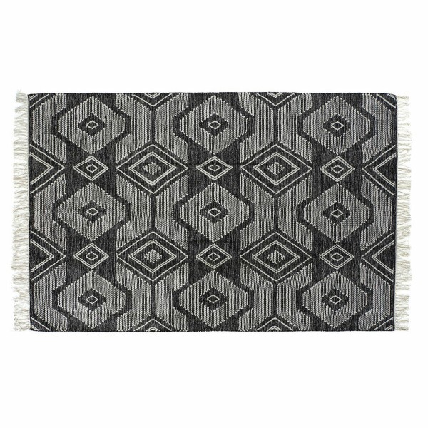 Χαλί DKD Home Decor Λευκό Μαύρο βαμβάκι (200 x 290 x 1 cm)