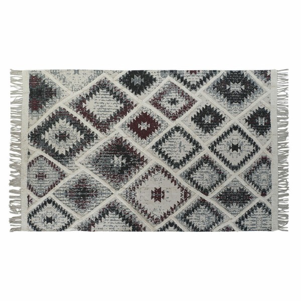 Χαλί DKD Home Decor Λευκό Κόκκινο βαμβάκι (120 x 180 x 1 cm)