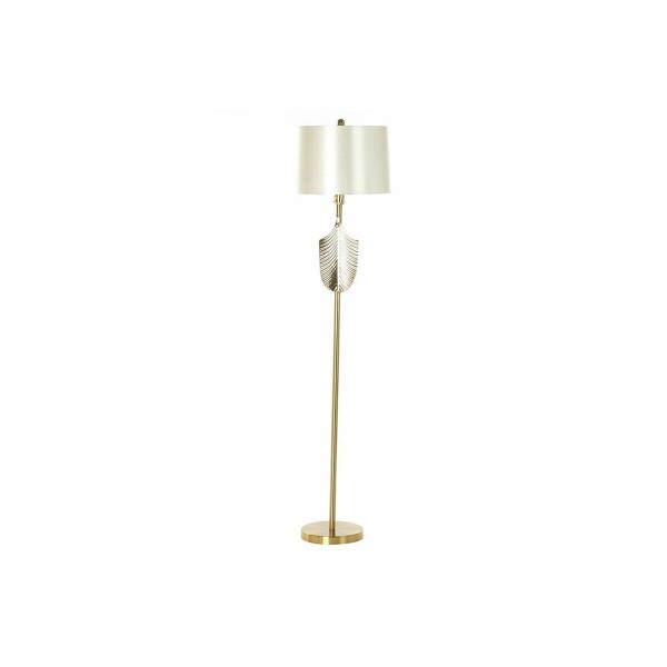 Φωτιστικό Δαπέδου DKD Home Decor Λευκό Μέταλλο Χρυσό Φύλλο (41 x 41 x 164 cm)