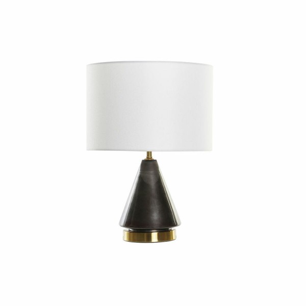 Επιτραπέζιο Φωτιστικό DKD Home Decor Λευκό Μαύρο πολυεστέρας Μέταλλο 220 V Χρυσό 50 W (35 x 35 x 48 cm)