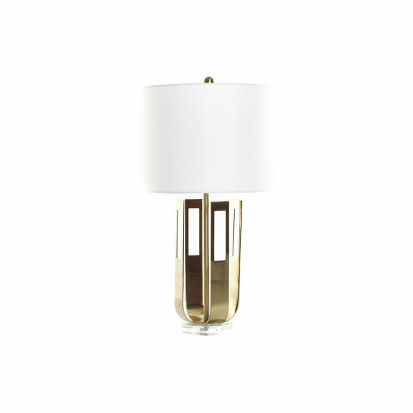Επιτραπέζιο Φωτιστικό DKD Home Decor Λευκό Διαφανές πολυεστέρας Μέταλλο Κρυστάλλινο 220 V Χρυσό 50 W (33 x 33 x 65 cm)