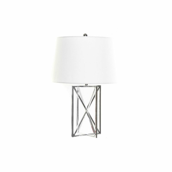 Επιτραπέζιο Φωτιστικό DKD Home Decor Λευκό Ασημί πολυεστέρας Μέταλλο 220 V 50 W (38 x 38 x 58 cm)