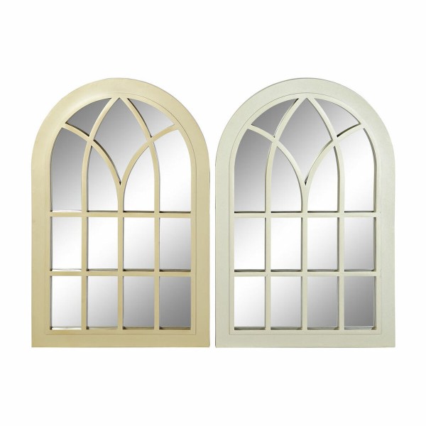 Τοίχο καθρέφτη DKD Home Decor Πολυπροπυλένιο (ΡΡ) (2 pcs) (50 x 2 x 76 cm)