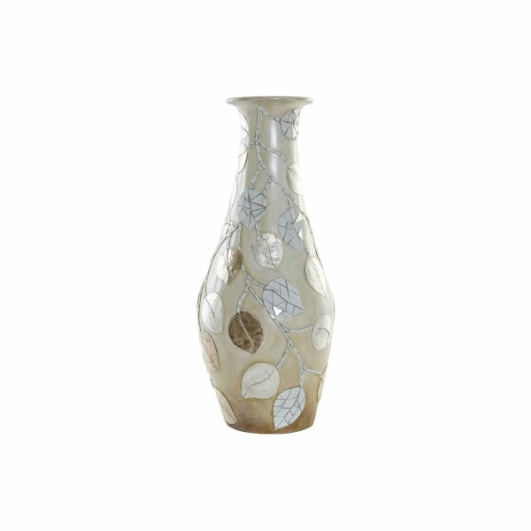 Βάζο DKD Home Decor Καφέ Μπεζ Κρυστάλλινο τερακότα Bali (25 x 25 x 60 cm)