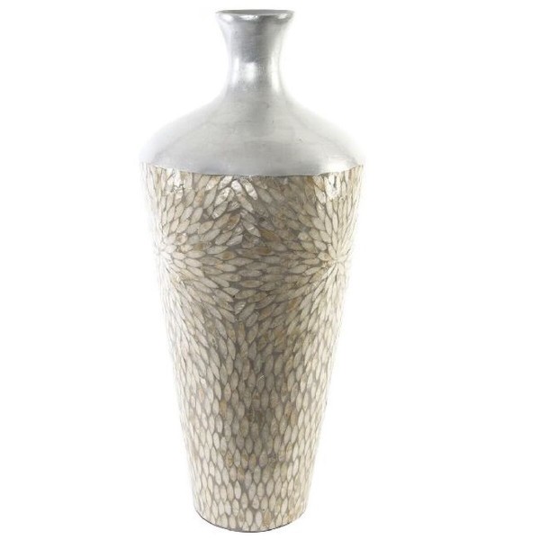 Βάζο DKD Home Decor Μωσαϊκό Ασημί Γκρι Από φίλντισι Διακοσμητική κανάτα (30 x 30 x 70 cm)