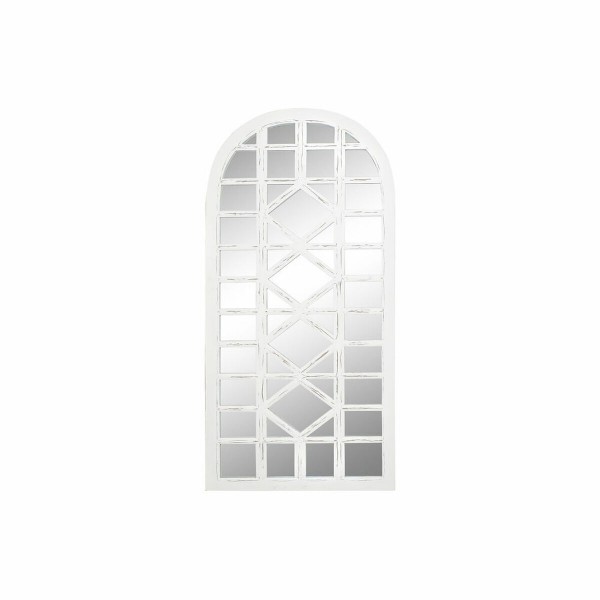 Τοίχο καθρέφτη DKD Home Decor Κρυστάλλινο Λευκό Ξύλο MDF Μαρινάτος (91 x 2,5 x 182 cm)