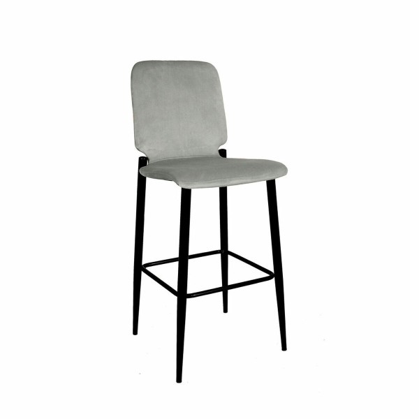 Σκαμπό DKD Home Decor Μέταλλο πολυεστέρας Ανοιχτό Γκρι (43.5 x 52 x 109 cm)