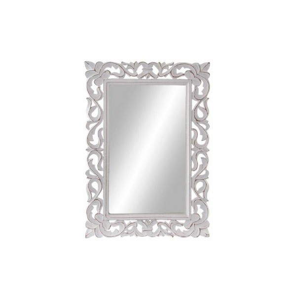 Τοίχο καθρέφτη DKD Home Decor Λευκό Κρυστάλλινο Ξύλο MDF (40.5 x 1.5 x 59 cm)