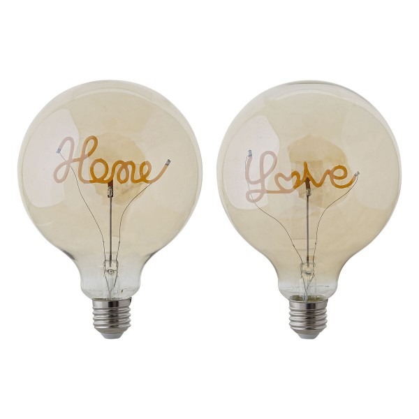 Λάμπα LED DKD Home Decor E27 Κεχριμπάρι 220 V 4 W 160 lm (12,5 x 12,5 x 17 cm)
