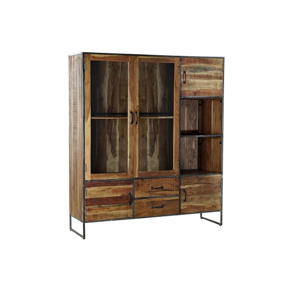 Eκθεσιακό σταντ DKD Home Decor Κρυστάλλινο Μέταλλο ξύλο ακακίας Ανακυκλωμένο ξύλο (140 x 40 x 160 cm)