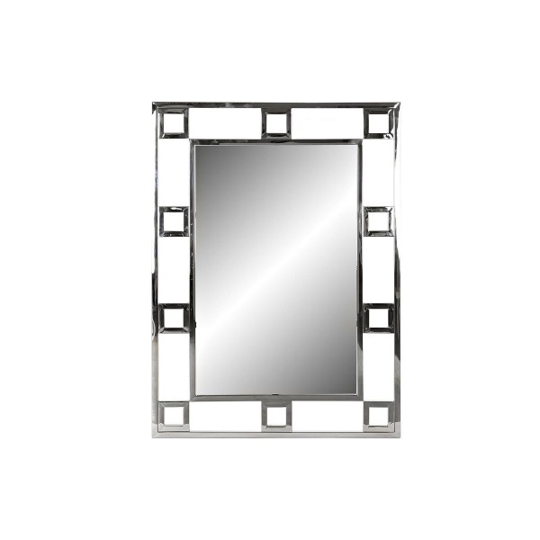 Τοίχο καθρέφτη DKD Home Decor Μέταλλο Ασημί (80 x 2 x 110 cm)