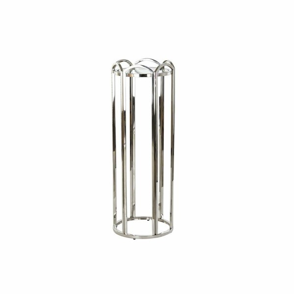 Βοηθητικό Τραπέζι DKD Home Decor Κρυστάλλινο Ασημί Μέταλλο (40 x 40 x 110 cm)