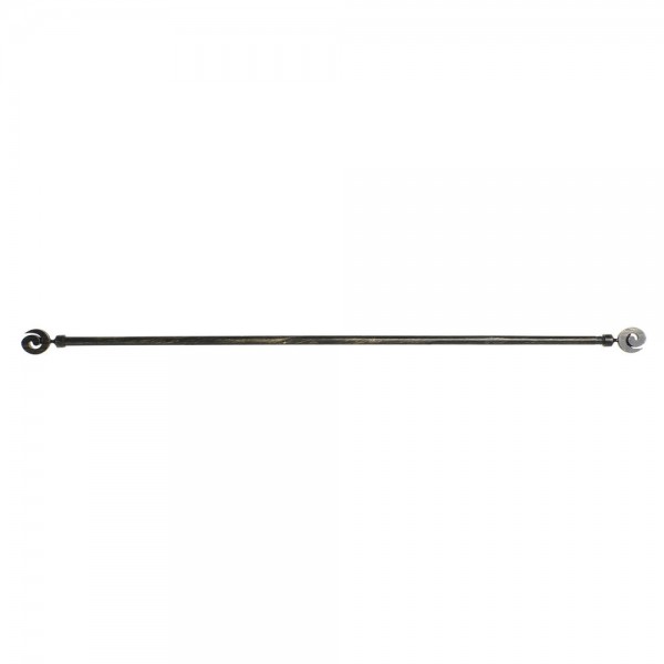 Κουρτινόξυλο DKD Home Decor Μαύρο Αλουμίνιο Χρυσό (120 x 3 x 6 cm)