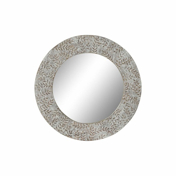 Τοίχο καθρέφτη DKD Home Decor Κρυστάλλινο Λευκό Mandala Ξύλο από Μάνγκο Ξύλο MDF Μαρινάτος (76 x 4 x 76 cm)