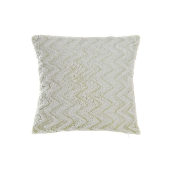 Μαξιλάρι DKD Home Decor πολυεστέρας Ζιγκ-ζαγκ Αλουμίνιο Λευκό (45 x 10 x 45 cm)