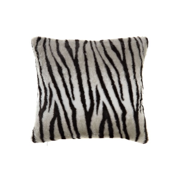 Μαξιλάρι DKD Home Decor Μαύρο Γκρι πολυεστέρας Αλουμίνιο Λευκό Αποικιακό (45 x 10 x 45 cm)