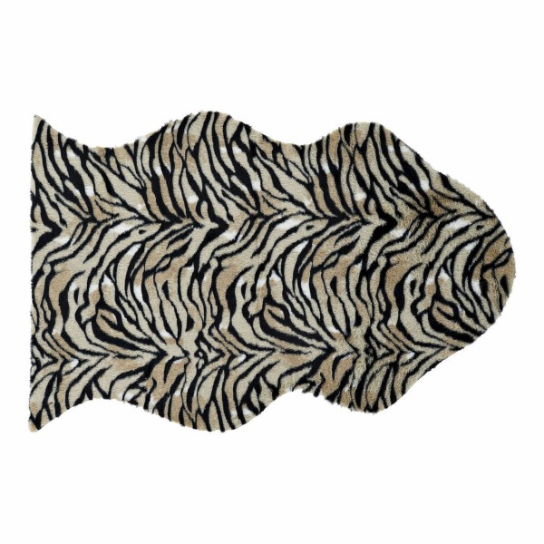 Χαλί DKD Home Decor Μαύρο Καφέ Λευκό Αποικιακό Ζούγκλα (60 x 90 x 2 cm)