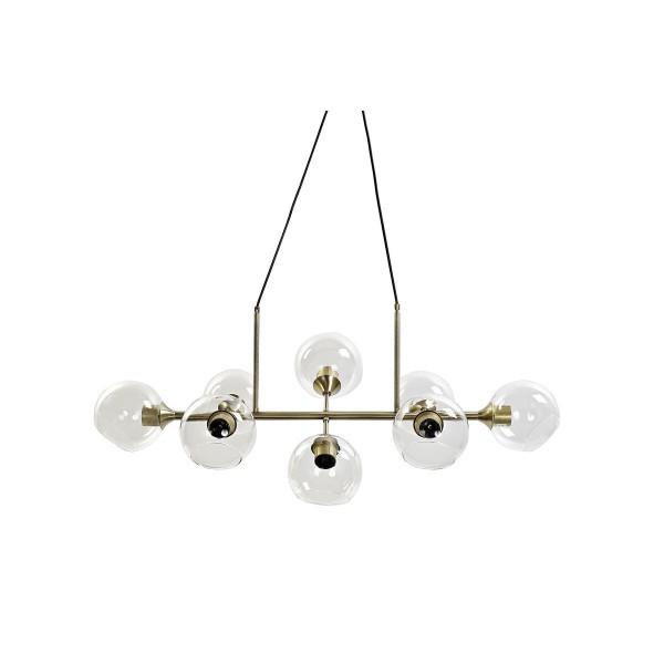 Φωτιστικό Οροφής DKD Home Decor Χρυσό Διαφανές 220 V 50 W (96 x 50 x 32 cm)